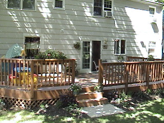 Power washing beatifies and preserves natural wood decks.